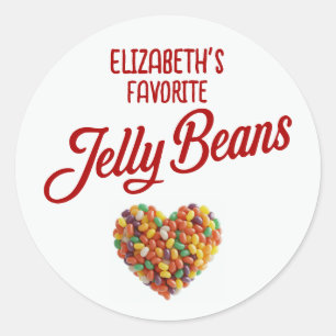 Pegatina Redonda Jelly Beans Favoritos Personalizables