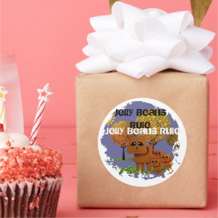 Pegatina Redonda Jelly Beans Rule