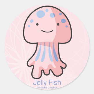 Pegatina Redonda Jelly Fish Sticker