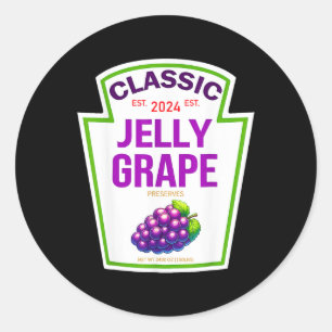 Pegatina Redonda Jelly Grape Halloween 2024 Costume Matching Group