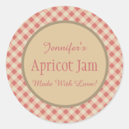 Pegatina Redonda Jelly Jam Personalizado Jar Baking Bakery