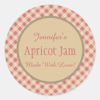 Pegatina Redonda Jelly Jam Personalizado Jar Baking Bakery