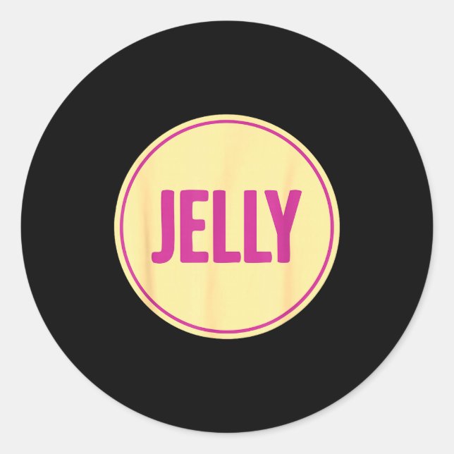 Pegatina Redonda Jelly Shirt Adult Men Women Kids Peanut Butter Cos (Anverso)