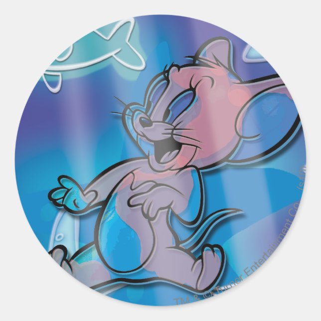 Pegatina Redonda Jerry Trippy Fish (Anverso)