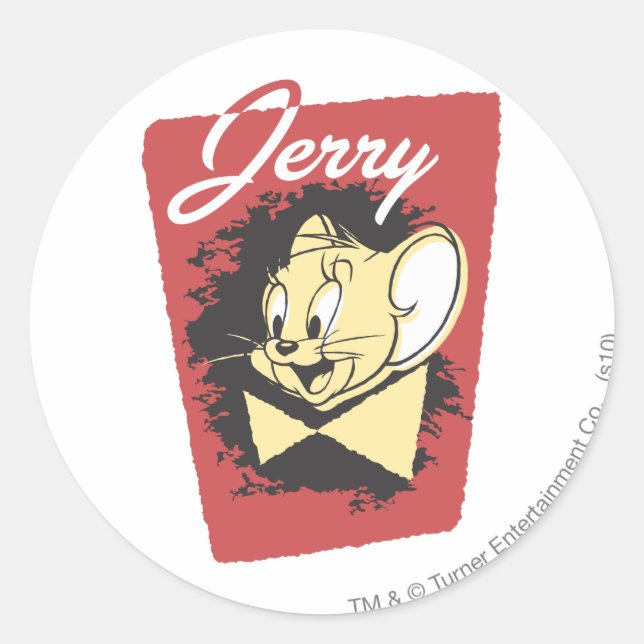 Pegatina Redonda Jerry Yellow Botiw Logo (Anverso)