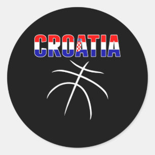Pegatina Redonda Jersey de aficionados de béisbol de Croacia - Depo