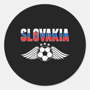 Pegatina Redonda Jersey de aficionados de fútbol de Eslovaquia - Fú