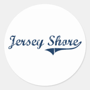 Pegatina Redonda Jersey Shore Pennsylvania Classic Design