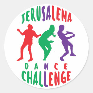 PEGATINA REDONDA JERUSALEMA DANCE CHALLENGE