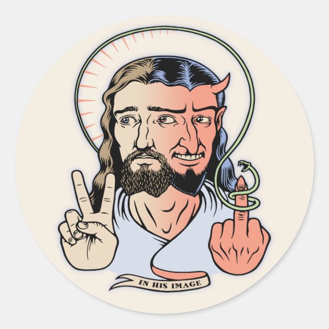 Pegatina Redonda Jesifer (Anverso)