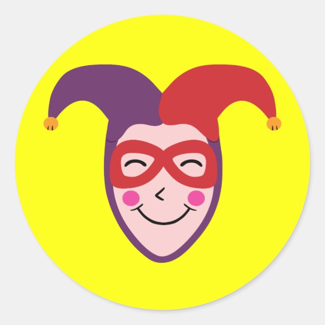 Pegatina Redonda Jester (Anverso)