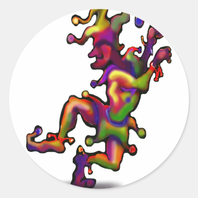 Pegatina Redonda Jester (Anverso)