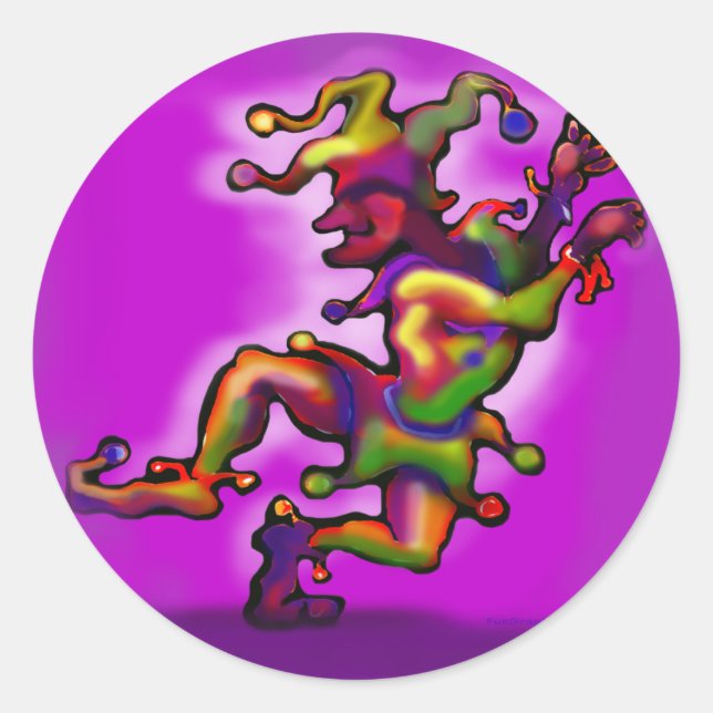 Pegatina Redonda Jester (Anverso)