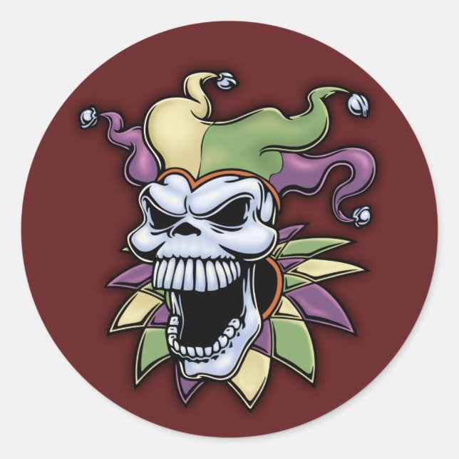 Pegatina Redonda Jester II (Anverso)