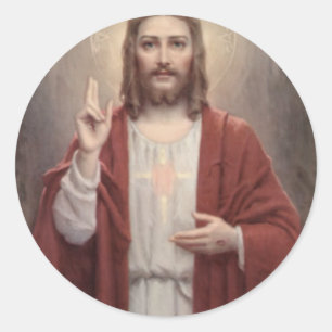 Pegatina Redonda Jesucristo