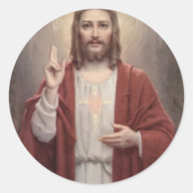 Pegatina Redonda Jesucristo (Anverso)