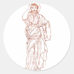 Pegatina Redonda Jesucristo de Nazaret Hijo de Dios