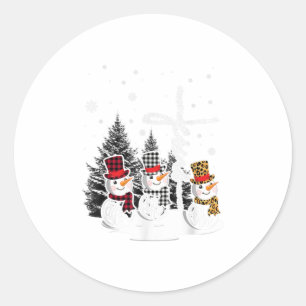 Pegatina Redonda Jesucristo Esperanza Amar a los Navidades Snowman