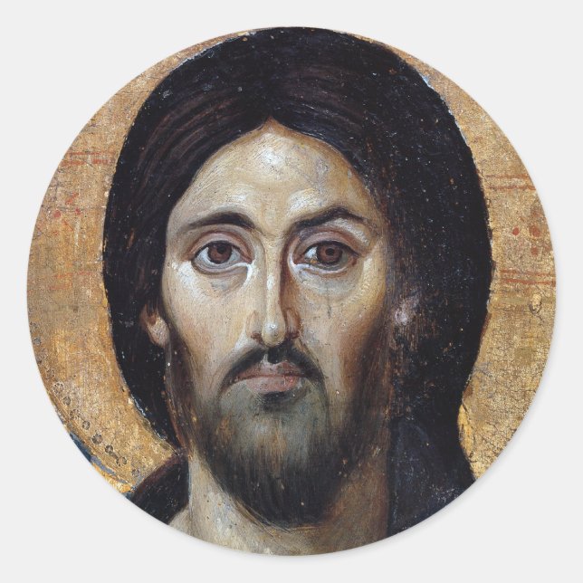 Pegatina Redonda Jesús (Anverso)
