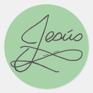 Pegatina Redonda Jesús