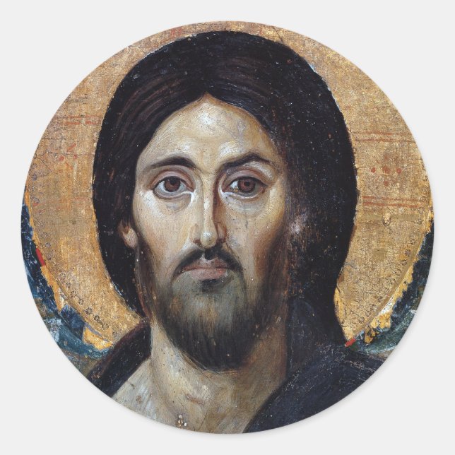Pegatina Redonda Jesús (Anverso)