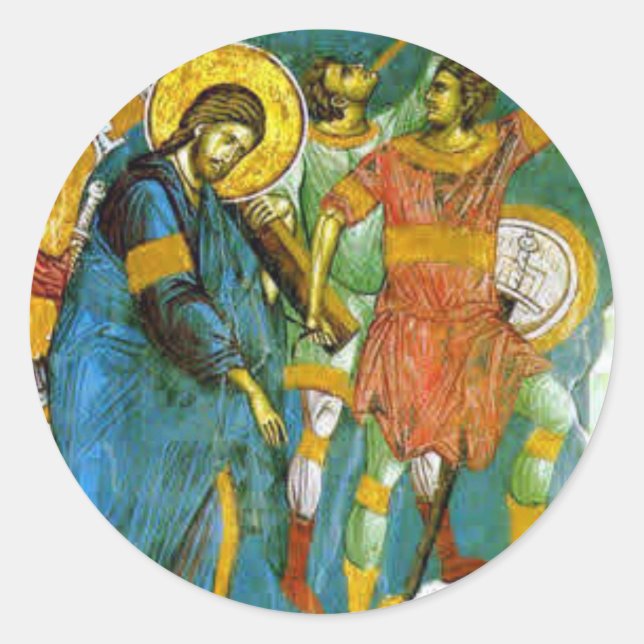Pegatina Redonda Jesús (Anverso)