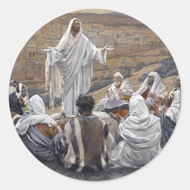 Pegatina Redonda Jesús (Anverso)