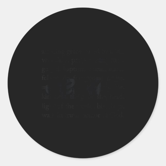 Pegatina Redonda Jesus Amazing Grace Saved By Faith Worship  (Anverso)