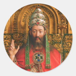 Pegatina Redonda Jesus Christ Ghent Altarpiece Sticker