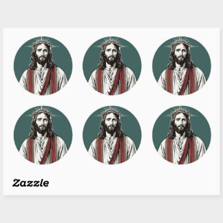 Pegatina Redonda Jesus Christ sticker