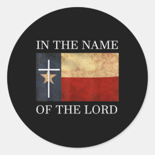 Pegatina Redonda Jesús Cristiano de Texas