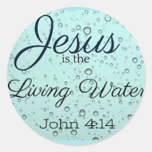 Pegatina Redonda Jesús el Agua Viva