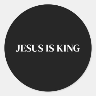 Pegatina Redonda Jesús es el Rey