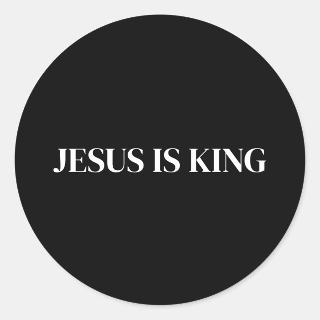 Pegatina Redonda Jesús es el Rey (Anverso)