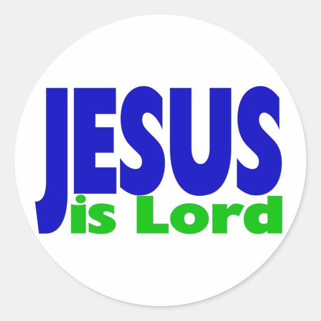 Pegatina Redonda Jesús es el Señor (Anverso)
