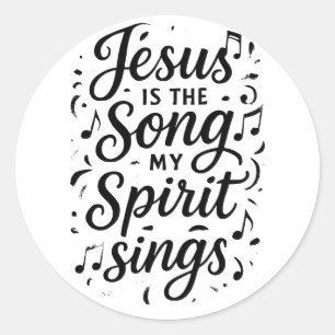 Pegatina Redonda Jesús es la Canción 