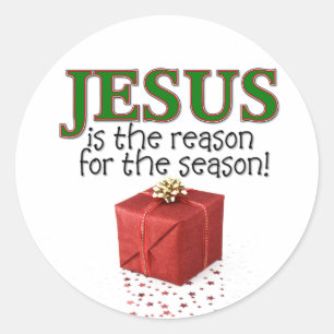 Pegatina Redonda Jesús es la razón de la estación