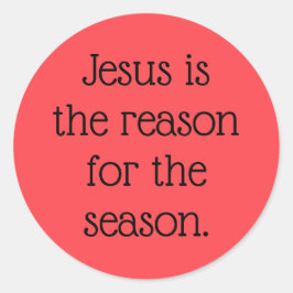 Pegatina Redonda Jesús es la razón de la temporada