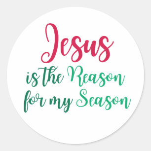 Pegatina Redonda Jesús es la razón de la temporada