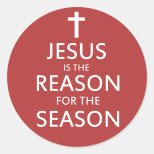Pegatina Redonda Jesús es la razón de la temporada