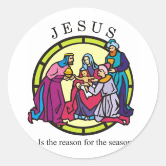 Pegatina Redonda Jesús es la razón de la temporada
