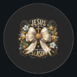 Pegatina Redonda Jesús Es La Razón De La Temporada De Navidades Jes<br><div class="desc">Jesús Es La Razón De La Temporada De Navidades Jesús Cristiano</div>