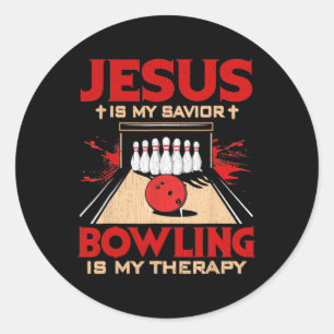 Pegatina Redonda Jesús Es Mi Bola Salvadora Es Mi Vintage Terapéuti