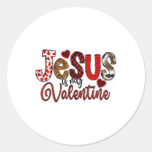 Pegatina Redonda Jesús Es Mi Cristiano Valentino