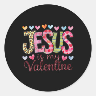 Pegatina Redonda Jesús es mi Dios Valentino Religioso Vale Cristian