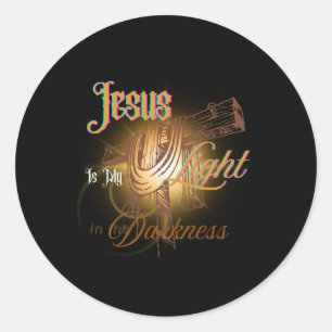 Pegatina Redonda Jesús es mi luz – Halloween