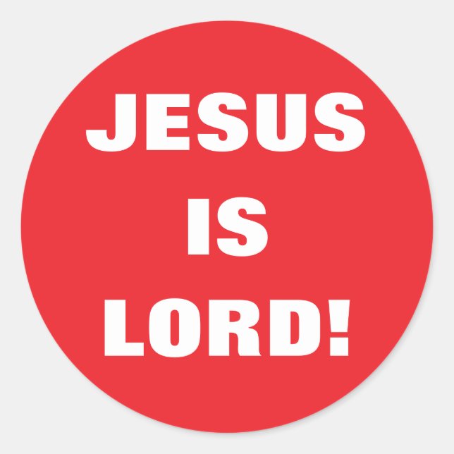 PEGATINA REDONDA ¡JESÚS ES SEÑOR! (Anverso)