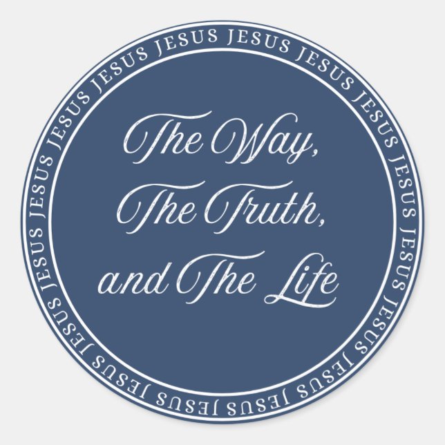 Pegatina Redonda Jesus - Flush Seal (Anverso)