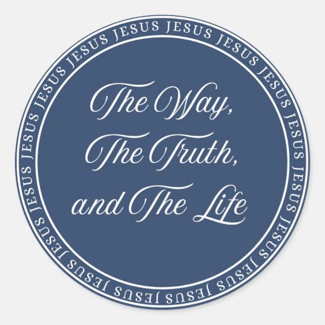 Pegatina Redonda Jesus - Flush Seal (Anverso)