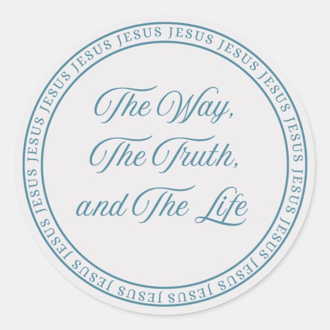 Pegatina Redonda Jesus - Flush Seal (Anverso)